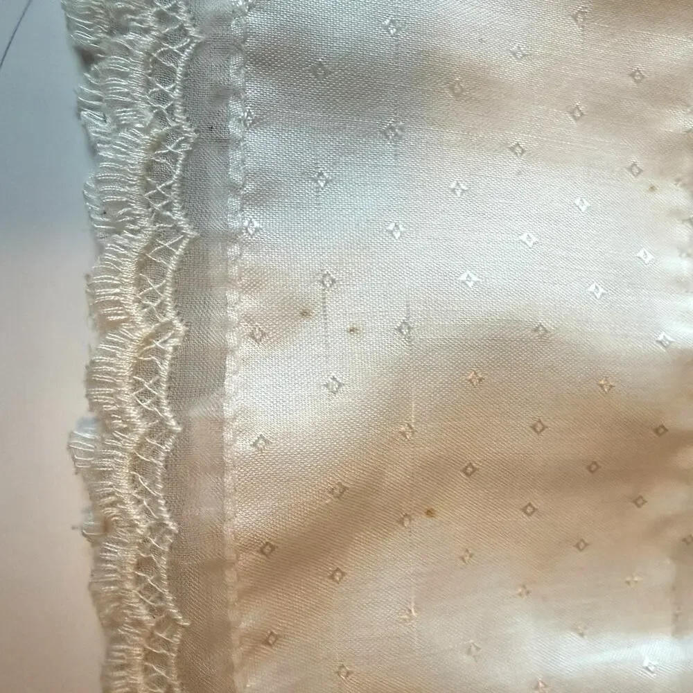 Vintage Polly Flinders Hand Smocked Dress White Red Rose 12M